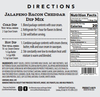 Jalapeno Bacon Cheddar Vegetable Dip Mix (2)