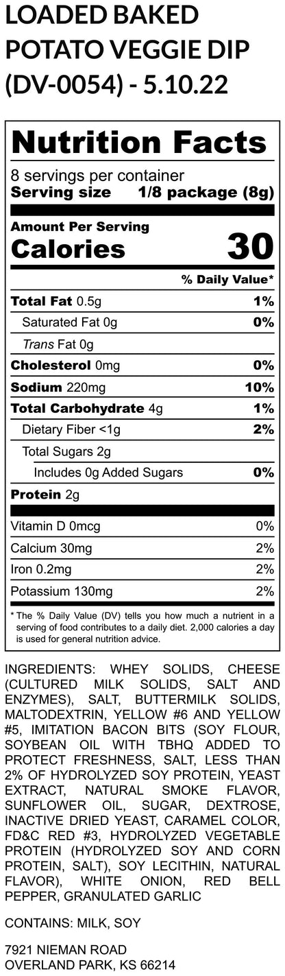 Loaded Baked Potato Vegetable Dip Mix (2)