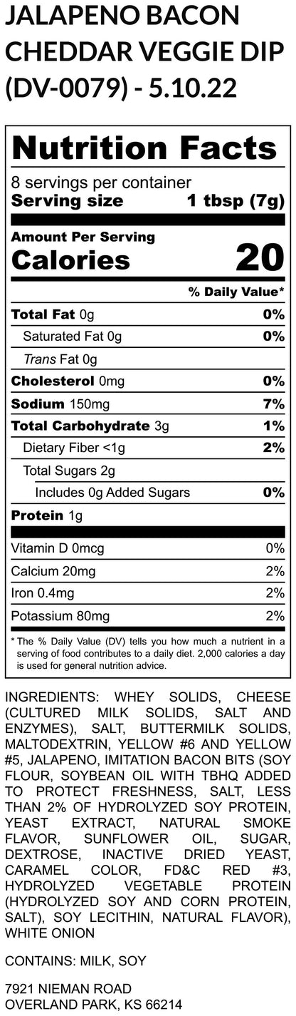 Jalapeno Bacon Cheddar Vegetable Dip Mix (2)