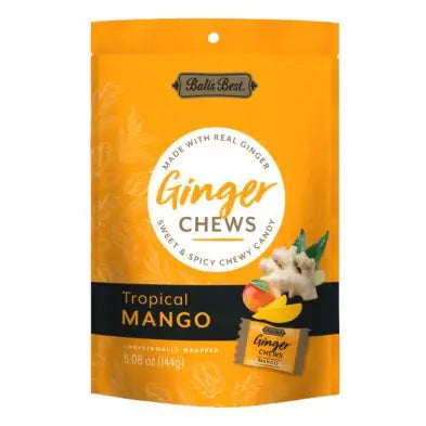 GINGER CHEWS – MANGO (5.08 OZ BAG) (Pack of 2)