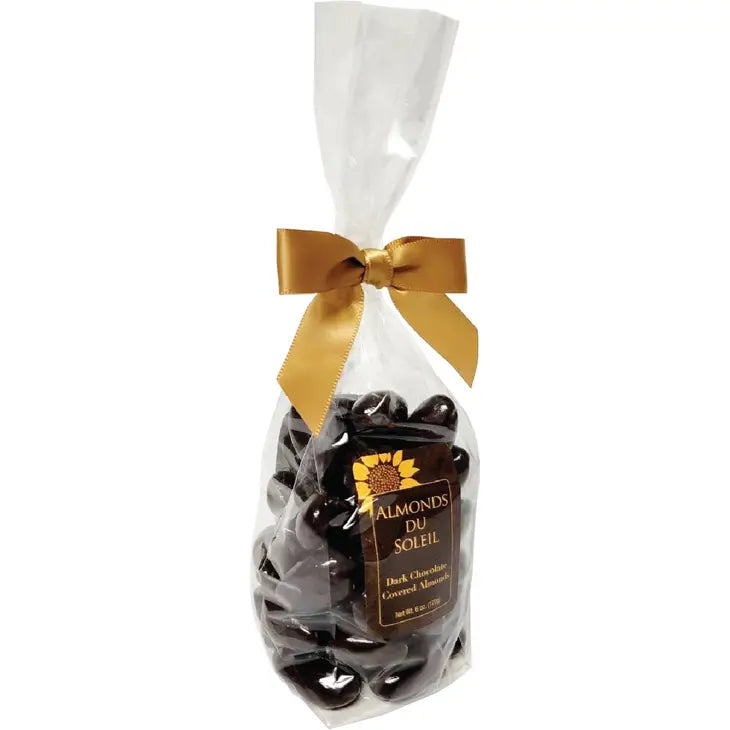 Dark Chocolate Almonds Du Soleil 6 oz. bag w/bow (Pack of 2)